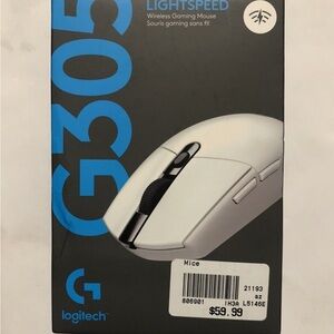 Logitech G305 Wireless Gaming Mouse — White/Black Accents